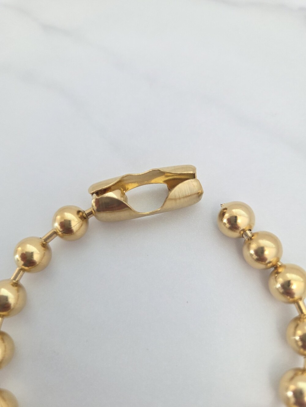 Gold Tone Ball Chain Mama Charm Bracelet Heart Charm Everyday Jewelry - Picture 5 of 11